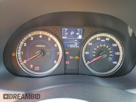 2015 Hyundai Accent Sport with VIN KMHCU5AE4FU205570, listed as a Copart auction lot 80708594 with 110,505 mi miles and Clean Title. Bid and sale history available at carsss.com. Image 9.