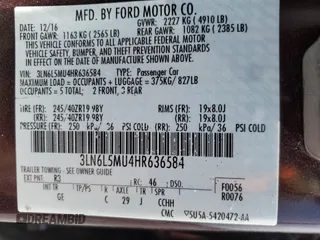 2017 Lincoln MKZ Hybrid Reserve with VIN 3LN6L5MU4HR636584, listed as a Copart auction lot 47439115 with 93,132 mi miles and Salvage Title. Bid and sale history available at carsss.com. Image 15.