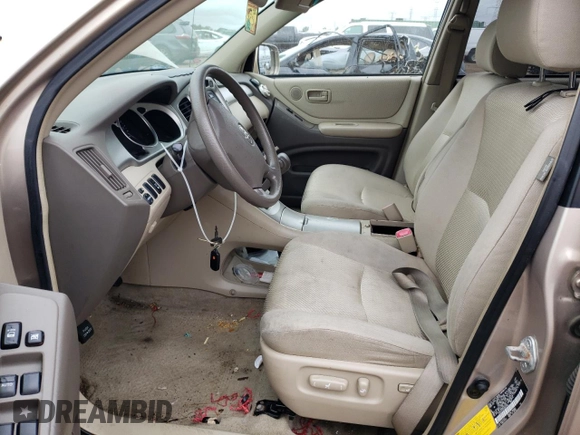 2005 Toyota Highlander with VIN JTEEP21A650087443, listed as a Copart auction lot 86704434 with Not Provided miles and Salvage Title. Bid and sale history available at DreamBid. Image 7.