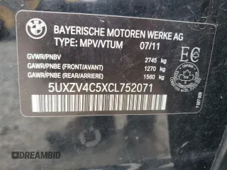 2012 BMW X5 35i z VIN 5UXZV4C5XCL752071, wystawiony jako Copart lot #56623145 z przebiegiem 180 161 mil mil oraz Czysty tytuł • Clean title. Historia ofert i sprzedaży dostępna na DreamBid. Obrazek 14.