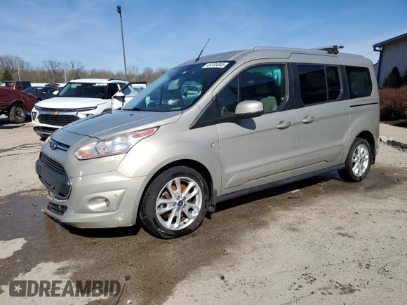 2015 Ford Transit Connect Wagon Titanium with VIN NM0GE9G73F1186303, listed as a Copart auction lot 49785855 with 88,556 mi miles and Salvage Title. Bid and sale history available at carsss.com. Image 1.