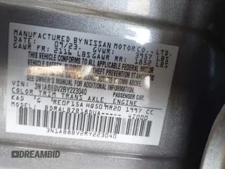 2024 Nissan Sentra S z VIN 3N1AB8BV2RY223040, wystawiony jako IAAI lot #40938706 z przebiegiem 13 013 mil mil oraz . Historia ofert i sprzedaży dostępna na DreamBid. Obrazek 9.