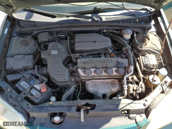 2001 Honda Civic EX with VIN 2HGES26751H552673, listed as a Copart auction lot 48688885 with 107,074 mi miles and Salvage Title. Bid and sale history available at carsss.com. Image 11.
