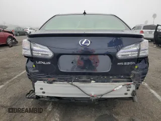 2010 Lexus HS with VIN JTHBB1BA9A2013610, listed as a Copart auction lot 72096694 with 24,160 mi miles and Salvage Title. Bid and sale history available at carsss.com. Image 6.