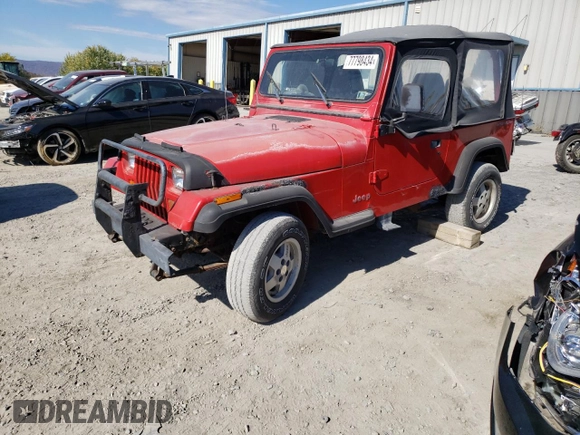 1994 Jeep Wrangler S with VIN 1J4FY19P1RP408045, listed as a Copart auction lot 77798434 with 91,697 mi miles and Clean Title. Bid and sale history available at carsss.com. Image 1.