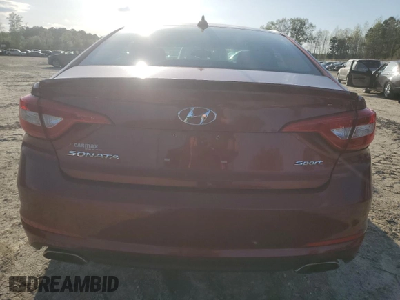 2016 Hyundai Sonata Sport with VIN 5NPE34AF6GH354691, listed as a Copart auction lot 52252505 with 98,793 mi miles and Salvage Title. Bid and sale history available at DreamBid. Image 6.