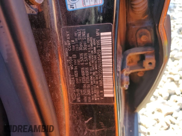 2005 Hyundai Tucson GLS with VIN KM8JN72D35U185459, listed as a Copart auction lot 70639434 with Not Provided miles and Salvage Title. Bid and sale history available at carsss.com. Image 15.