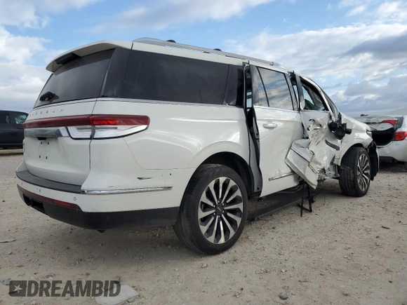 2022 Lincoln Navigator Reserve z VIN 5LMJJ3KT6NEL05029, wystawiony jako Copart lot #86290224 z przebiegiem Nie podano mil oraz Szkoda całkowita • Salvage title. Historia ofert i sprzedaży dostępna na DreamBid. Obrazek 3.