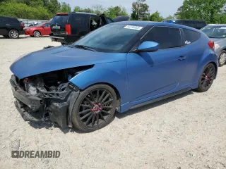 2016 Hyundai Veloster Turbo with VIN KMHTC6AE1GU251058, listed as a Copart auction lot 54238655 with 105,572 mi miles and Clean Title. Bid and sale history available at carsss.com. Image 1.