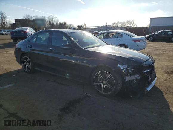 2016 Mercedes-Benz C 450 AMG with VIN 55SWF6EB8GU142712, listed as a Copart auction lot 47525155 with 118,110 mi miles and Salvage Title. Bid and sale history available at carsss.com. Image 4.