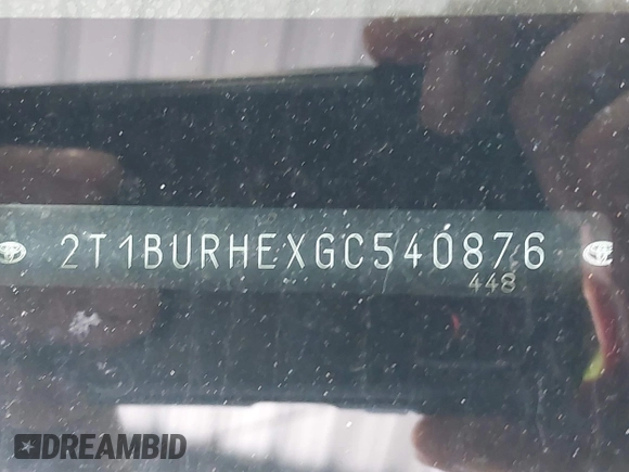 2016 Toyota Corolla L с VIN 2T1BURHEXGC540876, выставлен на аукционе IAAI как лот 42672549 с пробегом 122 989 миль миль и . История ставок и продаж доступна на DreamBid. Изображение 9.