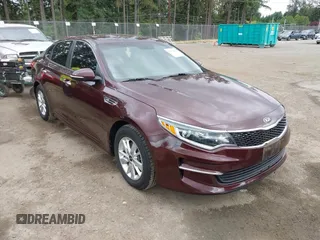 2016 Kia Optima LX with VIN 5XXGT4L39GG088686, listed as a IAAI auction lot 42531803 with 66,521 mi miles and . Bid and sale history available at DreamBid. Image 1.
