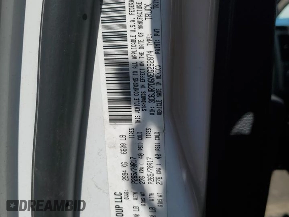 2014 Ram 1500 Tradesman z VIN 3C6JR7DGXEG292874, wystawiony jako Copart lot #46284335 z przebiegiem 171 529 mil mil oraz Czysty tytuł • Clean title. Historia ofert i sprzedaży dostępna na DreamBid. Obrazek 12.