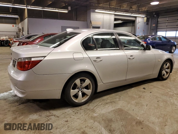 2007 BMW 5 Series 530i with VIN WBANE73597CM50002, listed as a Copart auction lot 83664944 with 205,201 mi miles and Clean Title. Bid and sale history available at DreamBid. Image 3.
