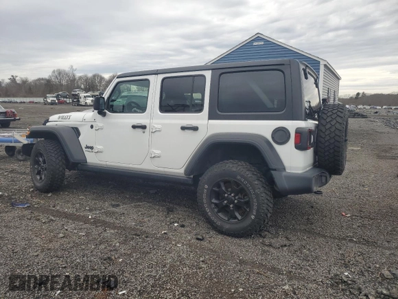 2021 Jeep Wrangler Unlimited Willys with VIN 1C4HJXDN9MW509795, listed as a Copart auction lot 51667375 with 53,473 mi miles and Salvage Title. Bid and sale history available at DreamBid. Image 2.