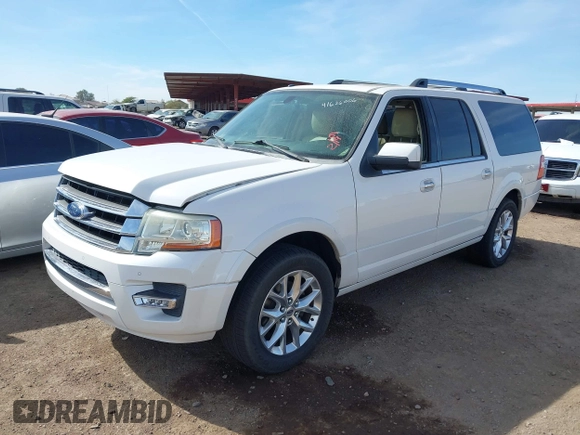 2015 Ford Expedition Max Limited with VIN 1FMJK1KT3FEF23726, listed as a IAAI auction lot 41626006 with 87,404 mi miles. Bid and sale history available at carsss.com. Image 17.