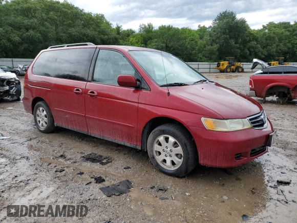 2003 Honda Odyssey EX with VIN 5FNRL18643B129670, listed as a Copart auction lot 85890784 with 222,216 mi miles and Salvage Title. Bid and sale history available at DreamBid. Image 4.