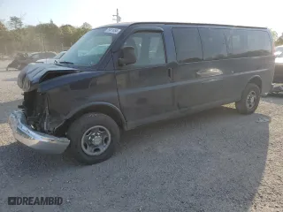 2013 Chevrolet Express Passenger 1LT with VIN 1GAZG1FA0D1172692, listed as a Copart auction lot 75411454 with 159,250 mi miles and Salvage Title. Bid and sale history available at carsss.com. Image 1.