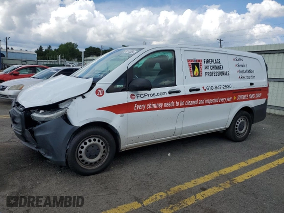 2020 Mercedes-Benz Metris Cargo with VIN WD3PG2EA4L3658585, listed as a Copart auction lot 64163654 with 53,643 mi miles and Salvage Title. Bid and sale history available at carsss.com. Image 1.