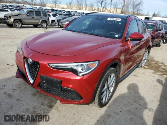 2018 Alfa Romeo Stelvio Ti Sport z VIN ZASFAKNN3J7B67248, wystawiony jako Copart lot #42681384 z przebiegiem 62 407 mil mil oraz Szkoda całkowita • Salvage title. Historia ofert i sprzedaży dostępna na DreamBid. Obrazek 1.