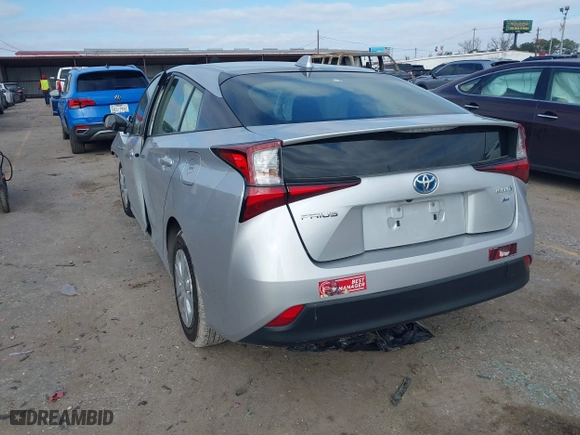 2022 Toyota Prius L Eco with VIN JTDKAMFU7N3175987, listed as a IAAI auction lot 41625093 with 1 mi miles. Bid and sale history available at carsss.com. Image 3.
