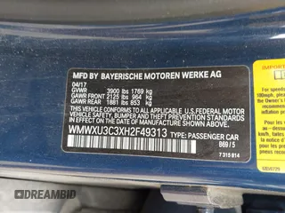 2017 MINI Hardtop 4 Door Cooper S z VIN WMWXU3C3XH2F49313, wystawiony jako IAAI lot #42137594 z przebiegiem 87 865 mil mil oraz . Historia ofert i sprzedaży dostępna na DreamBid. Obrazek 9.