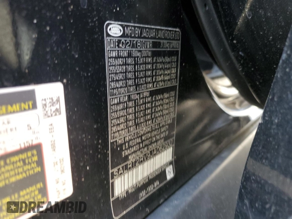 2018 Land Rover Discovery HSE Luxury with VIN SALRT2RV9JA062932, listed as a Copart auction lot 47009644 with 61,965 mi miles. Bid and sale history available at carsss.com. Image 13.