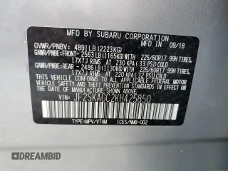 2019 Subaru Forester Premium with VIN JF2SKAGC2KH425850, listed as a Copart auction lot 57598855 with 24,086 mi miles and Salvage title. Bid and sale history available at DreamBid. Image 14.