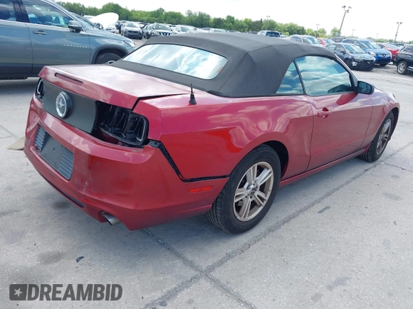 2014 Ford Mustang V6 with VIN 1ZVBP8EM8E5278957, listed as a IAAI auction lot 41996963 with 128,489 mi miles. Bid and sale history available at carsss.com. Image 4.