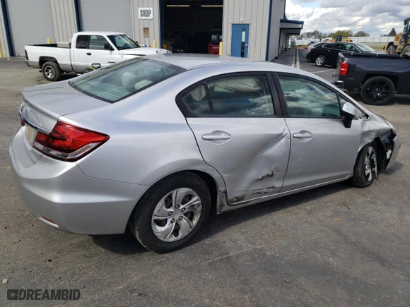 2013 Honda Civic Sdn LX with VIN 19XFB2F52DE243034, listed as a Copart auction lot 48998515 with 80,896 mi miles and Salvage Title. Bid and sale history available at carsss.com. Image 3.