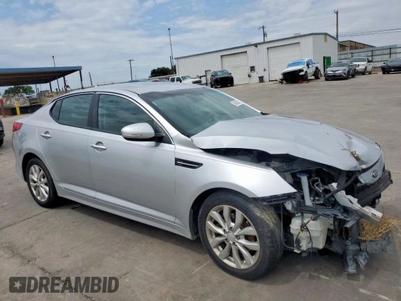 2015 Kia Optima LX with VIN 5XXGM4A78FG508567, listed as a Copart auction lot 58806265 with Not provided miles and Salvage title. Bid and sale history available at DreamBid. Image 4.