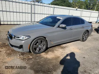 2021 BMW 5 Series 530i xDrive with VIN WBA13BJ06MWX03172, listed as a Copart auction lot 81327504 with 10,724 mi miles and Salvage title. Bid and sale history available at DreamBid. Image 1.