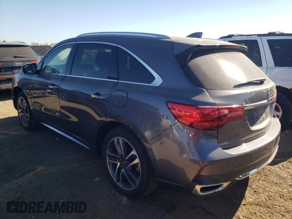 2017 Acura MDX Advance with VIN 5FRYD4H88HB044042, listed as a Copart auction lot 76552514 with 77,475 mi miles and Salvage title. Bid and sale history available at DreamBid. Image 2.