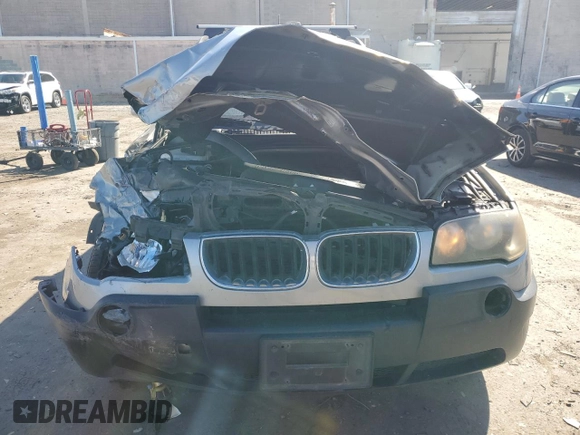 2004 BMW X3 3.0i with VIN WBXPA934X4WD00202, listed as a Copart auction lot 50757835 with 201,258 mi miles and Salvage Title. Bid and sale history available at carsss.com. Image 5.