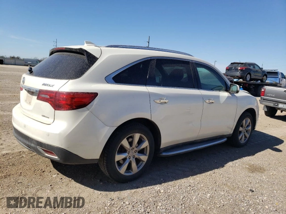 2014 Acura MDX Advance with VIN 5FRYD4H85EB032135, listed as a Copart auction lot 49304545 with 170,139 mi miles and Salvage Title. Bid and sale history available at DreamBid. Image 3.