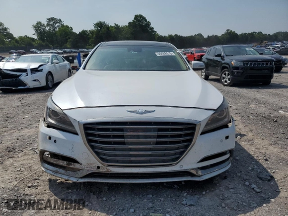 2018 Genesis G80 3.8L with VIN KMHGN4JEXJU245900, listed as a Copart auction lot 60552515 with 107,502 mi miles and Salvage title. Bid and sale history available at DreamBid. Image 5.