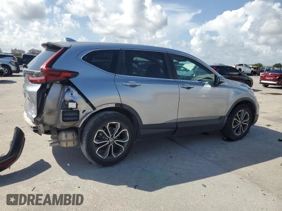 2020 Honda CR-V EX with VIN 7FARW1H56LE006181, listed as a Copart auction lot 60908525 with 60,614 mi miles and Salvage title. Bid and sale history available at DreamBid. Image 3.