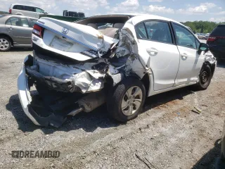 2015 Honda Civic LX with VIN 2HGFB2F54FH560189, listed as a Copart auction lot 57337515 with 68,531 mi miles and Salvage title. Bid and sale history available at DreamBid. Image 3.
