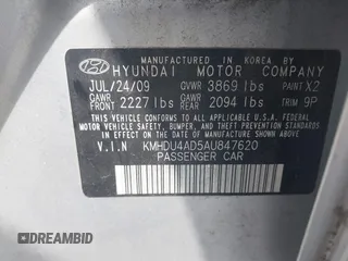 2010 Hyundai Elantra SE с VIN KMHDU4AD5AU847620, выставлен на аукционе IAAI как лот 42857990 с пробегом 174 886 миль миль и . История ставок и продаж доступна на DreamBid. Изображение 9.