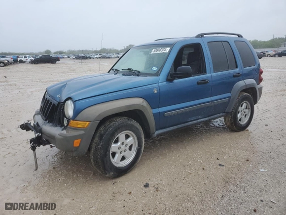 2006 Jeep Liberty Sport with VIN 1J4GL48K56W154142, listed as a Copart auction lot 50806985 with 163,610 mi miles and Salvage Title. Bid and sale history available at carsss.com. Image 1.