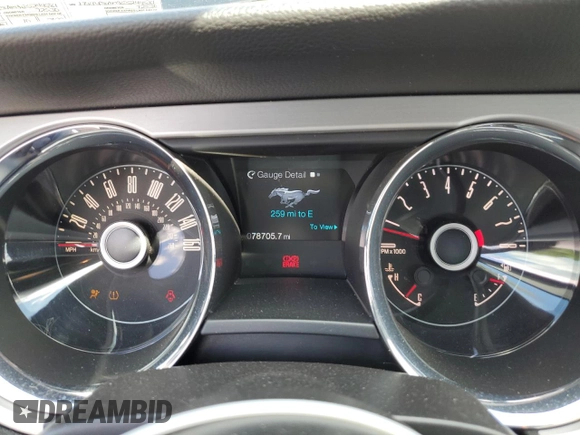 2014 Ford Mustang V6 with VIN 1ZVBP8AM9E5244581, listed as a Copart auction lot 55741495 with 78,705 mi miles and Salvage Title. Bid and sale history available at DreamBid. Image 9.