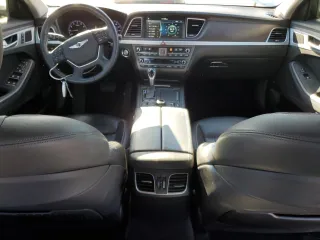 2017 Genesis G80 Ultimate with VIN KMHGN4JFXHU173390, listed as a Copart auction lot 80907504 with 112,660 mi miles and Salvage Title. Bid and sale history available at DreamBid. Image 8.