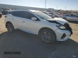 2021 Nissan Murano Platinum z VIN 5N1AZ2DS3MC147348, wystawiony jako Copart lot #82631594 z przebiegiem Nie podano mil oraz Szkoda całkowita • Salvage title. Historia ofert i sprzedaży dostępna na DreamBid. Obrazek 4.