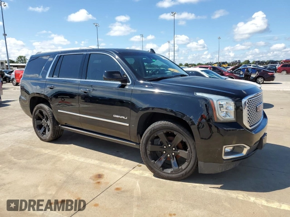 2017 GMC Yukon Denali with VIN 1GKS1CKJ8HR309594, listed as a Copart auction lot 73943684 with 0 mi miles and Salvage Title. Bid and sale history available at carsss.com. Image 4.