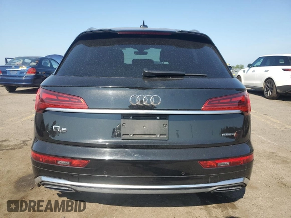 2021 Audi Q5 Premium Plus with VIN WA1E2AFY4M2043666, listed as a Copart auction lot 62084685 with 49,000 mi miles and Salvage title. Bid and sale history available at DreamBid. Image 6.