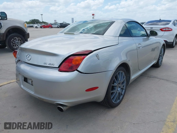 2002 Lexus SC 430 с VIN JTHFN48Y420001389, выставлен на аукционе IAAI как лот 42438710 с пробегом 110 092 миль миль и . История ставок и продаж доступна на DreamBid. Изображение 4.