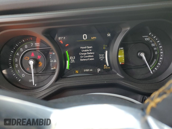 2024 Jeep Wrangler Sahara с VIN 1C4RJXP62RW275130, выставлен на аукционе Copart как лот 62665895 с пробегом 21 521 миль миль и На запчасти • Non repairable. История ставок и продаж доступна на DreamBid. Изображение 9.