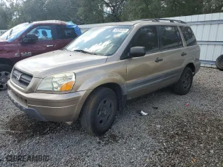 2004 Honda Pilot LX with VIN 2HKYF181X4H599843, listed as a Copart auction lot 45093525 with 223,216 mi miles and Salvage Title. Bid and sale history available at carsss.com. Image 1.