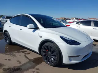 2024 Tesla Model Y Performance with VIN 7SAYGDEF4RF053711, listed as a IAAI auction lot 41836931 with 12,442 mi miles. Bid and sale history available at carsss.com. Image 1.