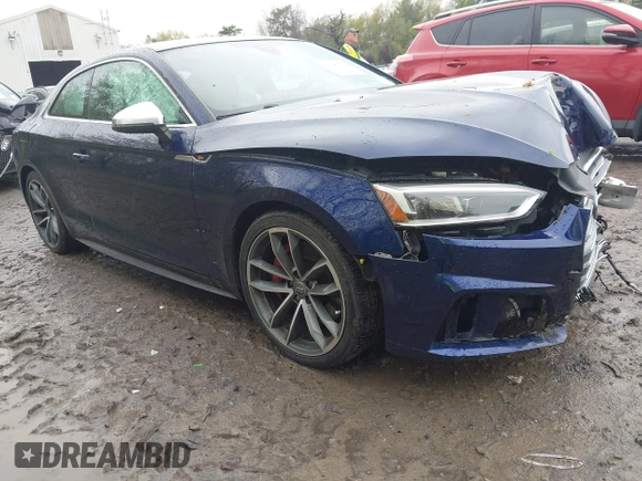 2018 Audi S5 Premium Plus z VIN WAUP4AF55JA074714, wystawiony jako IAAI lot #42198303 z przebiegiem 43 795 mil mil oraz . Historia ofert i sprzedaży dostępna na DreamBid. Obrazek 1.